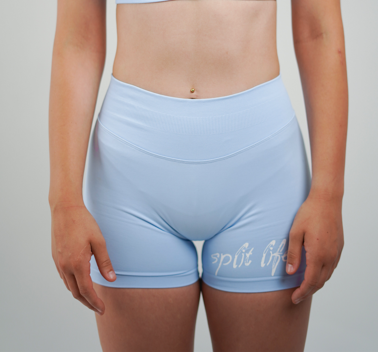 SplitSculpt Shorts - Icy Blue