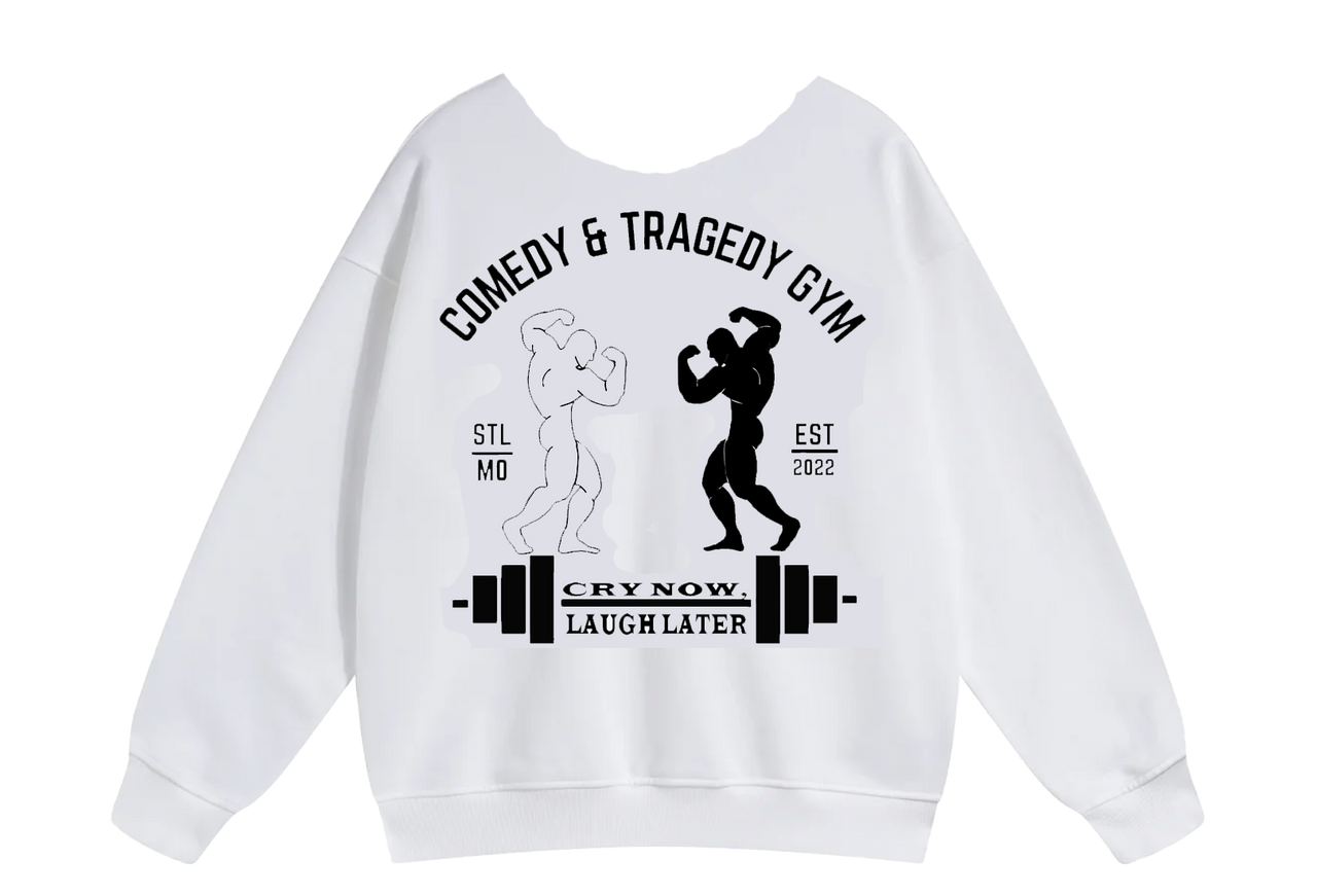 Comedy and Tragedy Gym Wide neck Crewneck