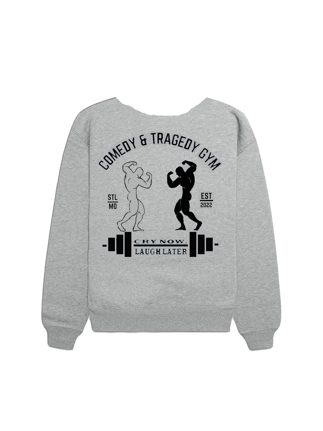 Comedy and Tragedy Gym Wide neck Crewneck