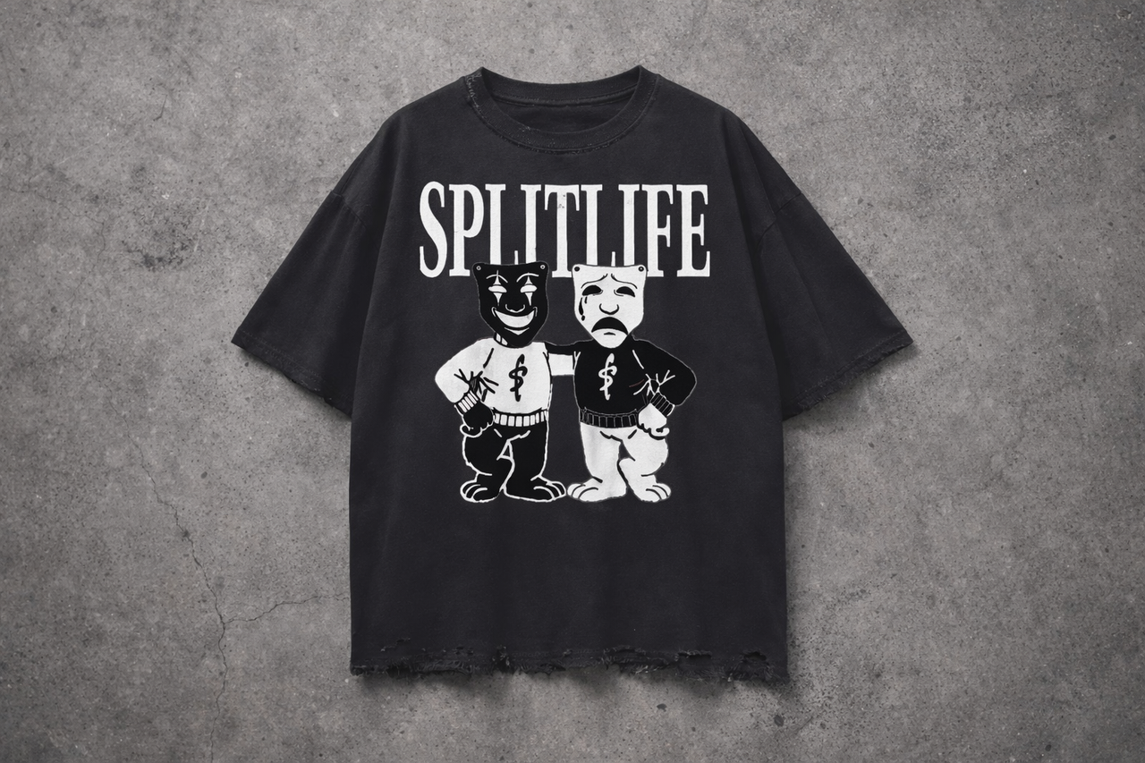 Distressed Character Tee (Black)